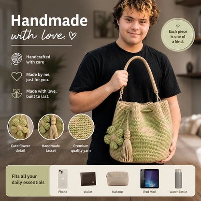Handmade Flower Crocheted Bags