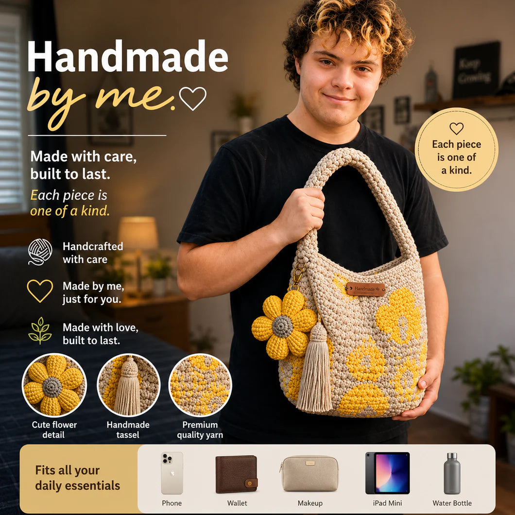 Handmade Flower Crocheted Bags