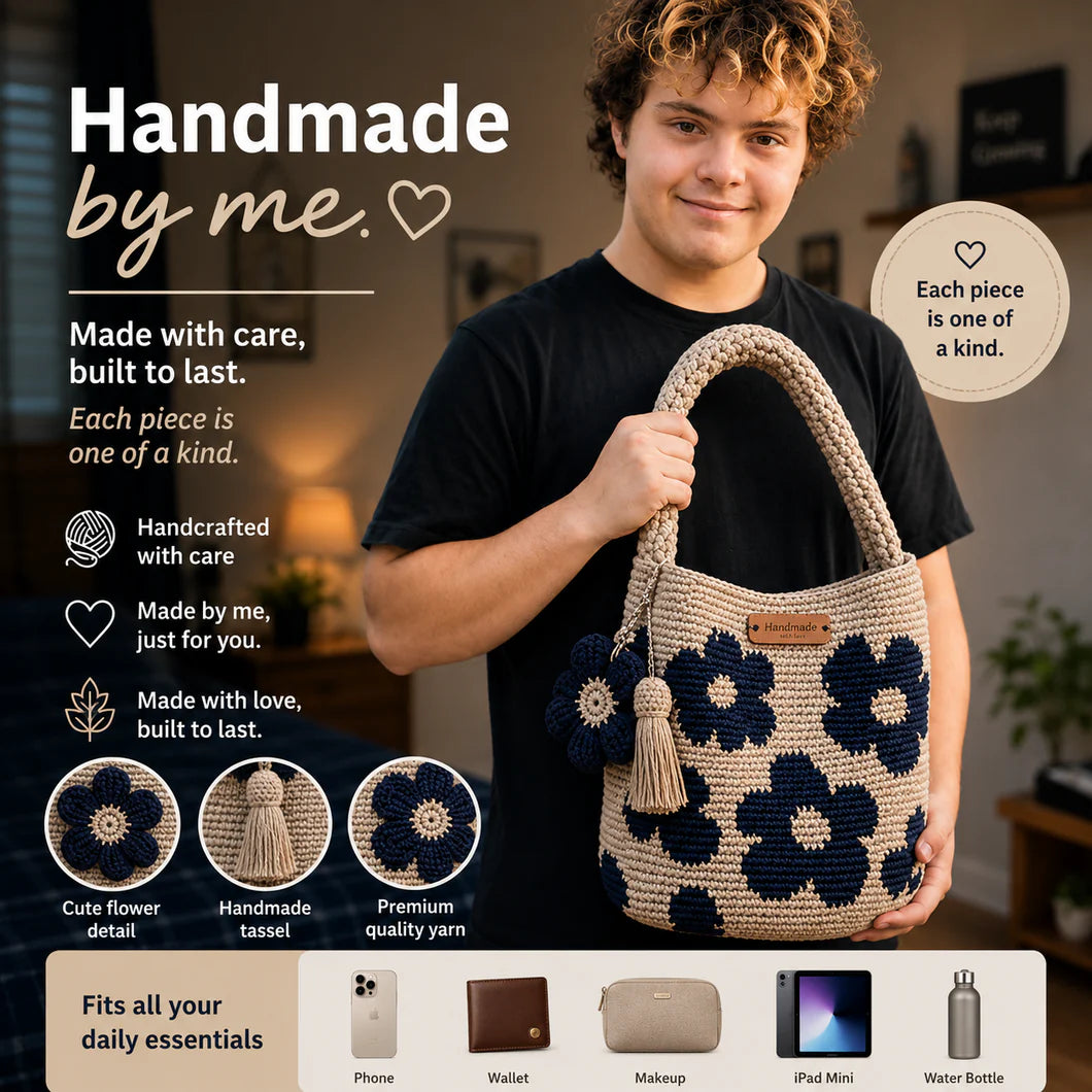 Handmade Flower Crocheted Bags